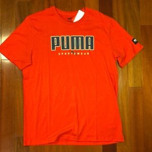 Puma Sportswear Red Logo T-shirt Size L NWT